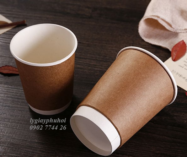 Ly giấy kraft đựng đồ uống mang đi, take away