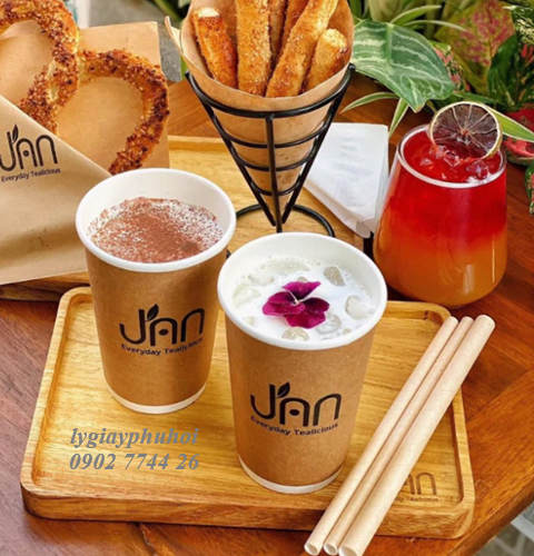 Ly giấy kraft đựng sữa chua, kem tươi, chè