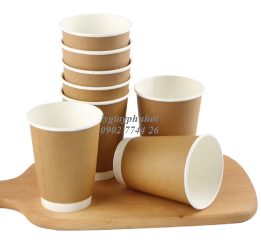 Ly giấy kraft đựng trà sữa, trà đào, trà chanh
