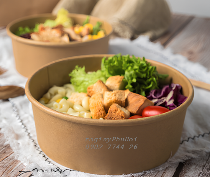 Tô giấy kraft đựng bún, phở, mì, hủ tiếu