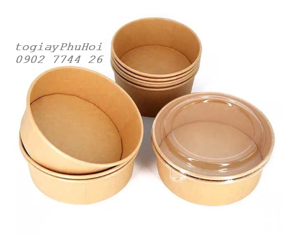Tô giấy kraft đựng cháo, súp, canh nóng
