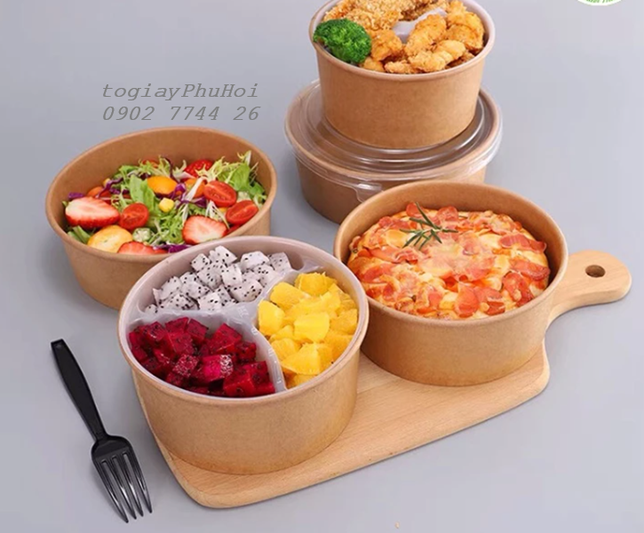 Tô giấy kraft đựng mì cay, mì trộn, mì quảng