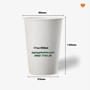Ly giấy dùng 1 lần 17oz-550ml
