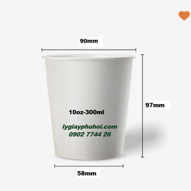 Cốc giấy trắng 10oz-300ml
