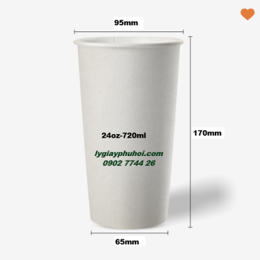 Ly giấy dùng 1 lần 24oz -720ml