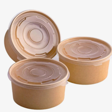 Tô giấy kraft 250ml nắp PP