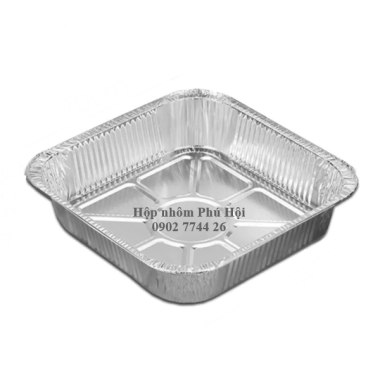 Dĩa nhôm vuông lót nồi chiên không dầu 1200ml