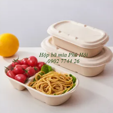 Hộp bã mía đựng mì xào