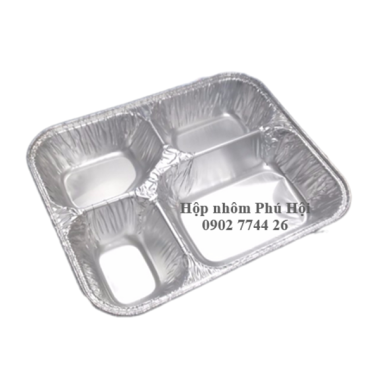 Hộp nhôm đựng thực phẩm 4 ngăn