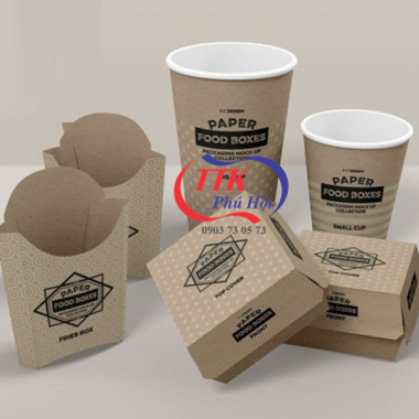 In hộp giấy kraft đựng thức ăn