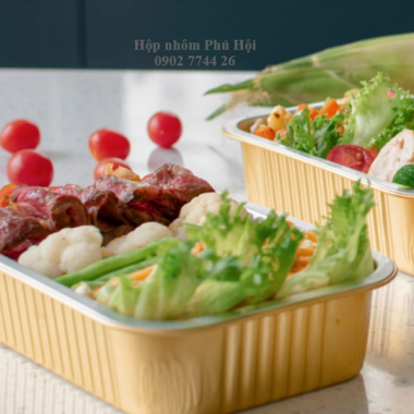 Khay giấy bạc đựng thức ăn mang đi